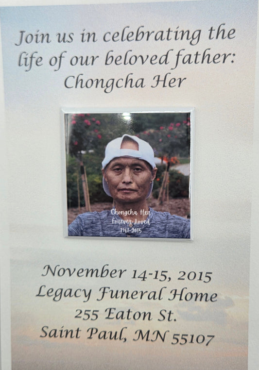 In Loving Memory – 2" × 2" Custom Photo Flat Magnet